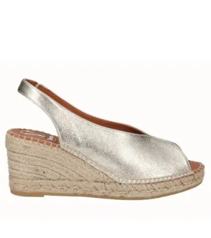 Viguera - 2127 Gold Peeptoe Wedge Sandal