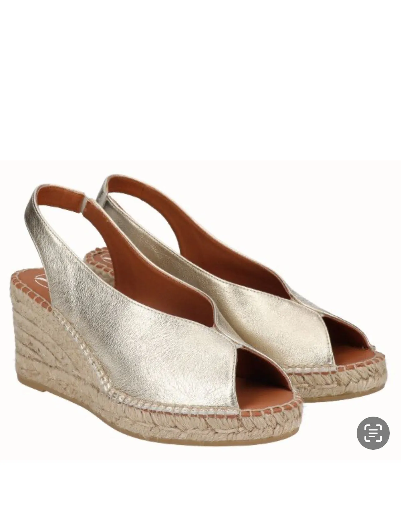 Viguera - 2127 Gold Peeptoe Wedge Sandal