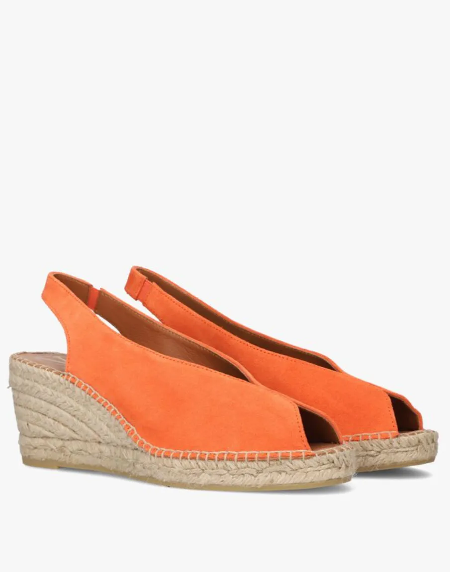 Viguera - 2127 Orange Suede Wedge Sandal