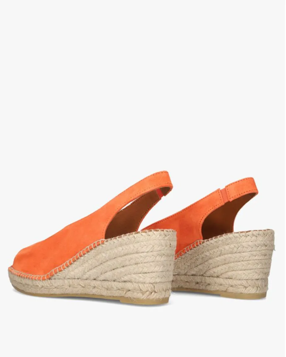 Viguera - 2127 Orange Suede Wedge Sandal