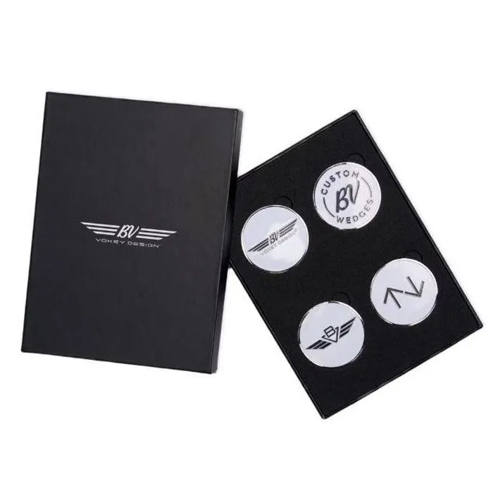 Vokey Design BV Wings 4-pc custom ball marker kit White / Black (VVBV230151)