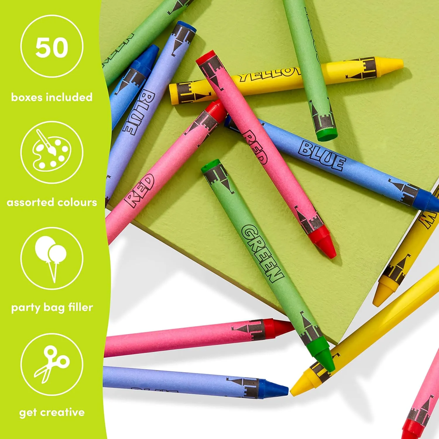 Wax Colouring Crayons (Packs of 4)