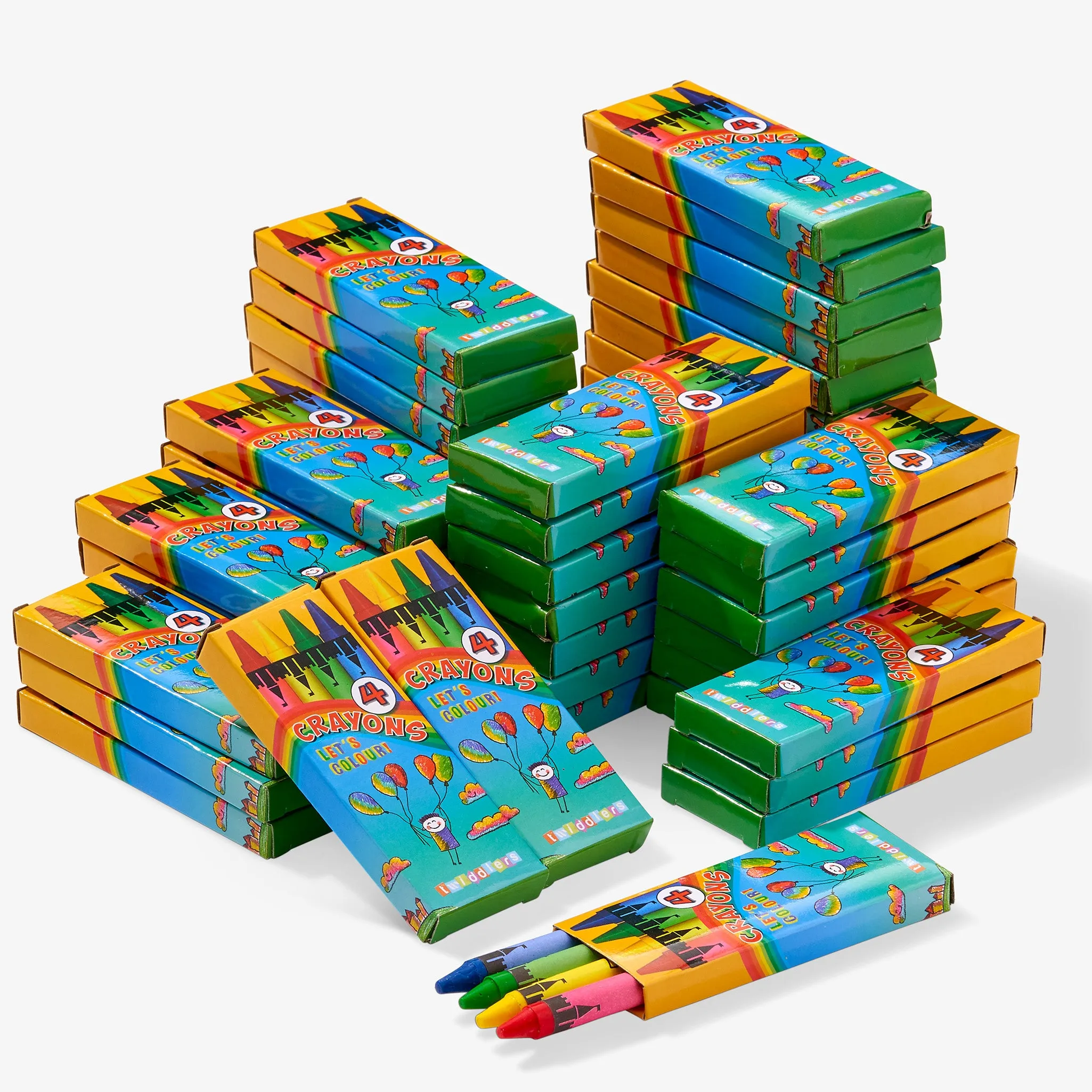 Wax Colouring Crayons (Packs of 4)
