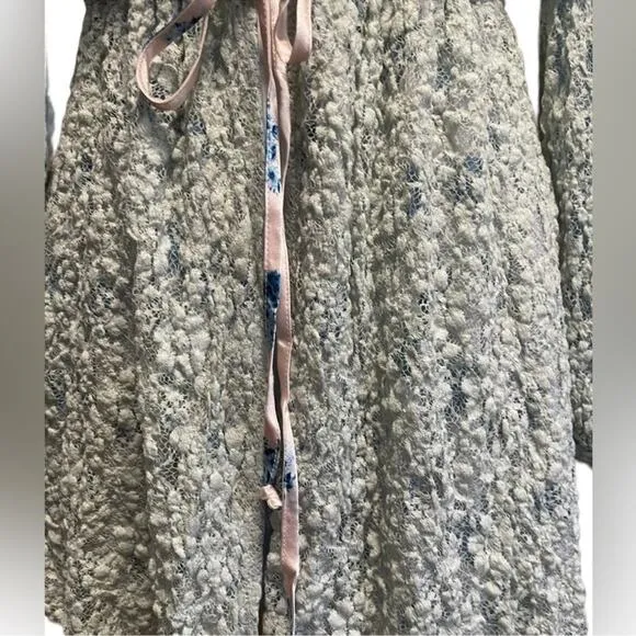 We are HAH Make It A Double French Blue Reversible Robe Size Small NWT