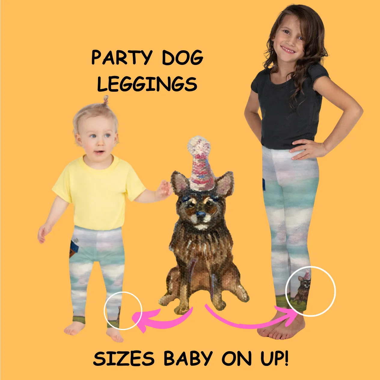 Whimsy Fit "Party  is Over" Little Leggings