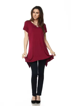 Wine Strappy Tunic Top