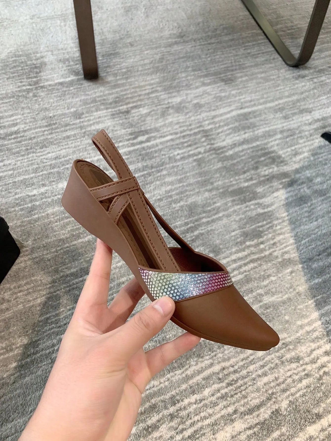 Women Point Toe Slingback Sandals, Elegant Low Heel Court Wedges