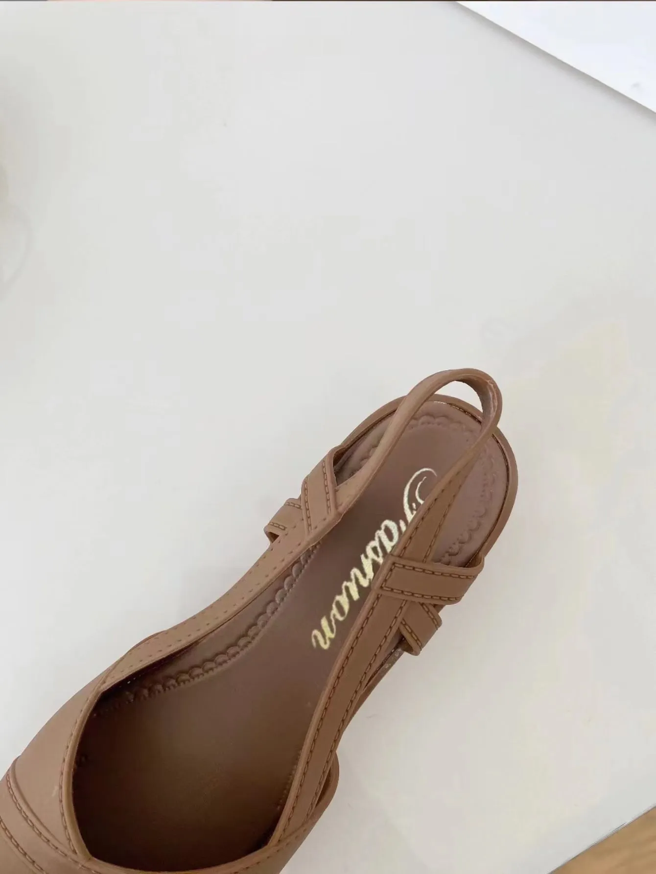 Women Point Toe Slingback Sandals, Elegant Low Heel Court Wedges