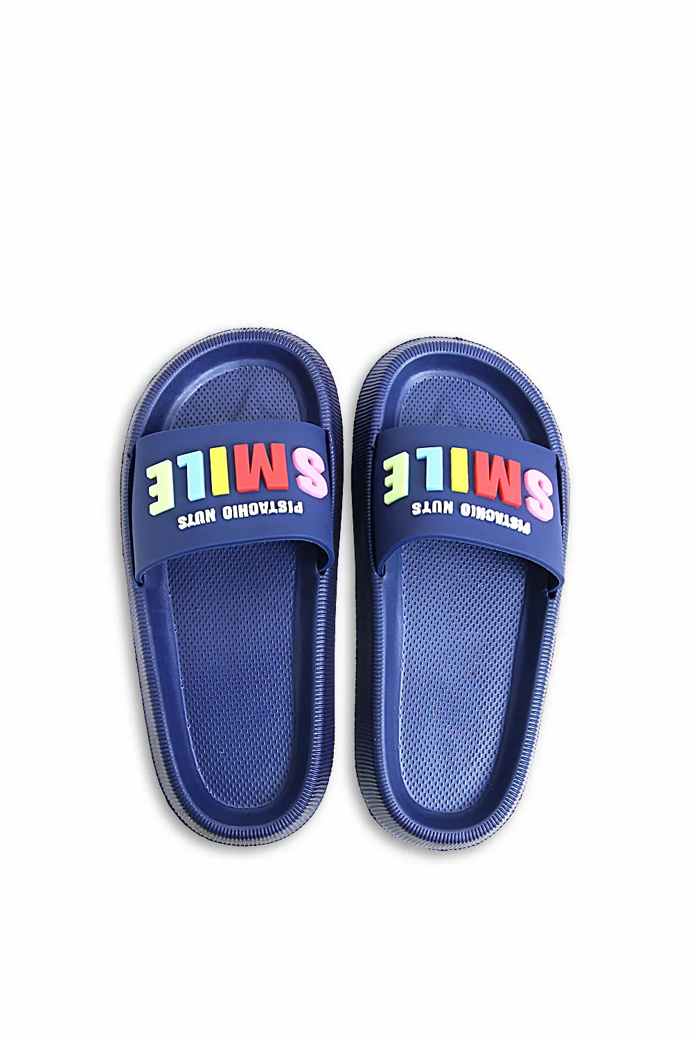 Women Rubber Upper and EVR Sole Smile Embossed Slippers