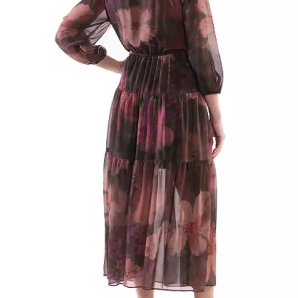 Women's V-Neck Long-Sleeve Maxi Dress NEW WITH TAGS