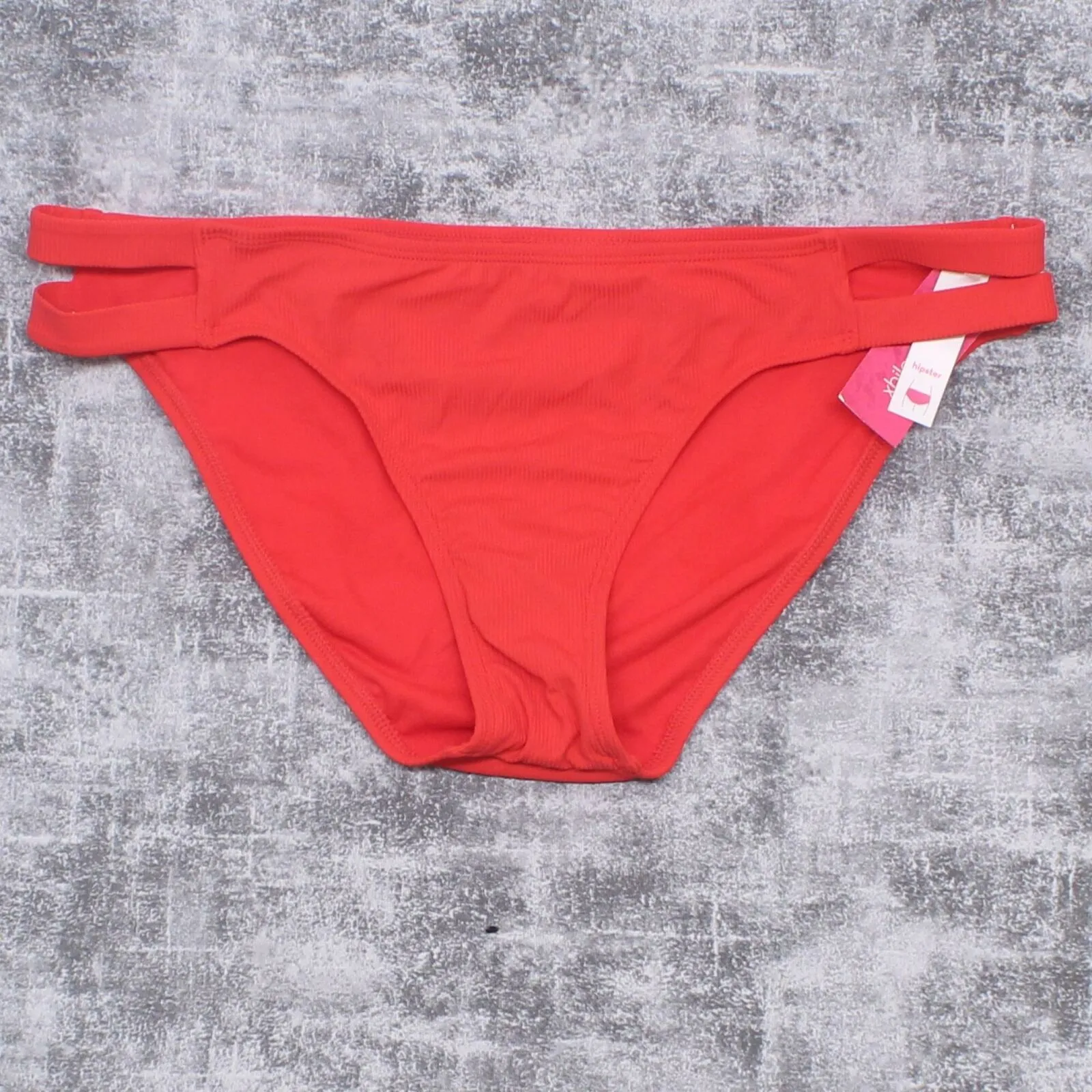 Xhilaration Women's Ribbed Strappy Hipster Bikini Bottom