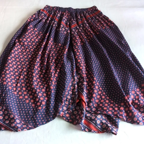 Xirena Silk Blend Handkerchief Red, White and Blue Skirt Women's Size Small