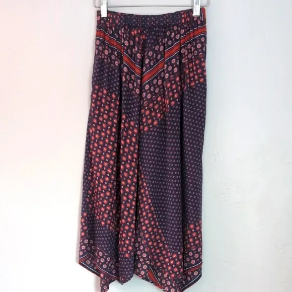 Xirena Silk Blend Handkerchief Red, White and Blue Skirt Women's Size Small