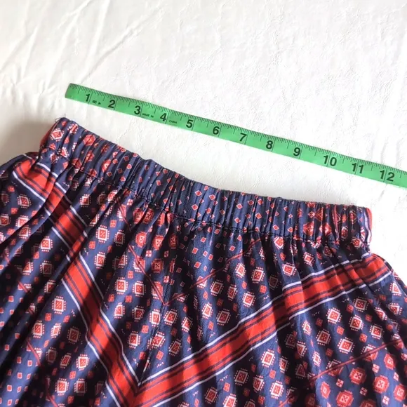 Xirena Silk Blend Handkerchief Red, White and Blue Skirt Women's Size Small
