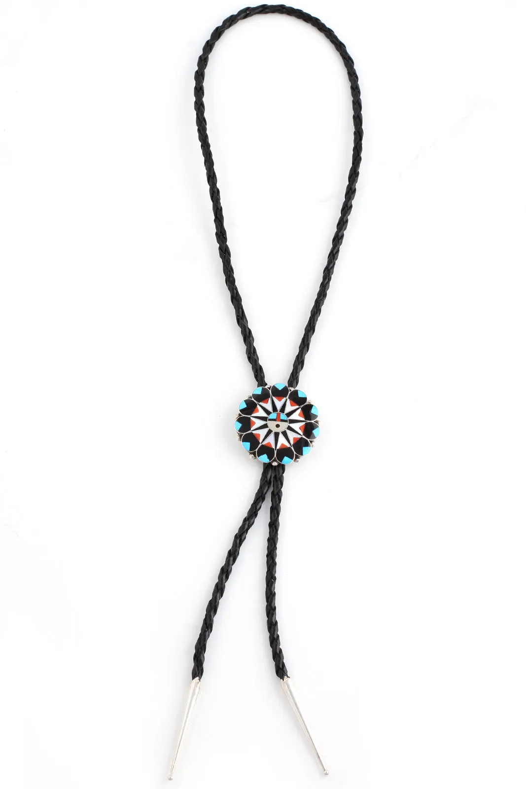 Zuni Sunface Bolo Tie